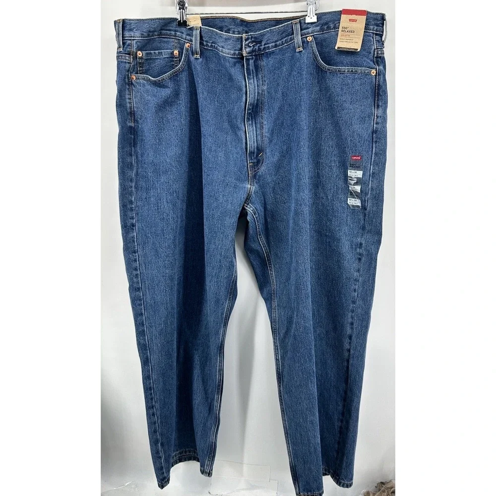 Levi's 550 Relaxed Tapered Leg Blue‎ Denim Jeans Men's Size 54x30 NWT